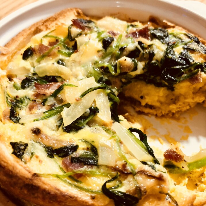 ガサツ料理 シンプルなほうれん草のパンキッシュ レシピ 作り方 By 水酉 楽天レシピ